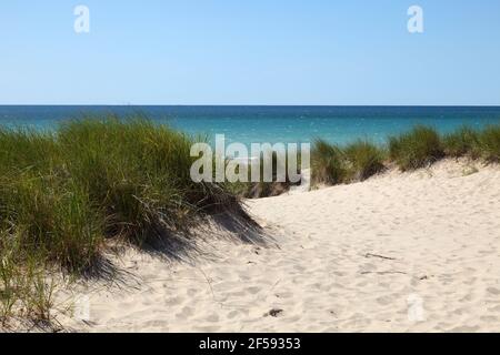 Géographie / voyage, Etats-Unis, Michigan, Frankfort, Strand BEI Frankfort, Lac Michiga, droits supplémentaires-autorisation-Info-non-disponible Banque D'Images