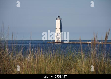 Géographie / Voyage, Etats-Unis, Michigan, Frankfort, Frankfort Lighthouse (1912, Informations-droits-autorisations-supplémentaires-non-disponibles Banque D'Images