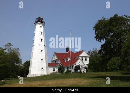 Géographie / Voyage, Etats-Unis, Wisconsin, Milwaukee, North point Light (1888), Lake Michiga, Additional-Rights-Clearance-Info-not-available Banque D'Images