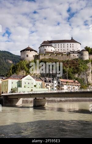 Géographie / voyage, Autriche, Tyrol, Kufstein, vieille ville, river Inn, Fortress, droits-supplémentaires-autorisations-Info-non-disponible Banque D'Images