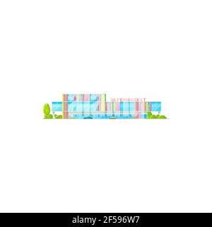 Un supermarché et un centre commercial icône Illustration de Vecteur