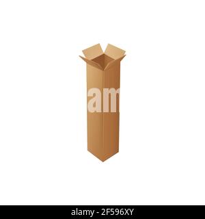 Emballage de la boîte Ouvrir le carton contenant icône isolée Illustration de Vecteur