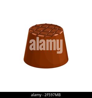 Chocolat au lait sucrerie cacao isolé icône du dessert Illustration de Vecteur