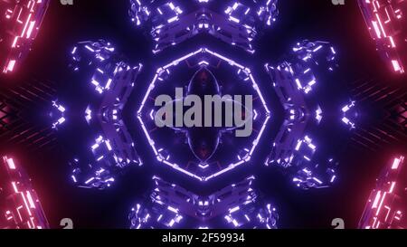 Illustration 3D 4K UHD d'ornement lumineux Banque D'Images