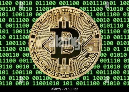 Bitcoin crypto monnaie payer en ligne payer de l'argent numérique crypto-monnaie affaires finance la pièce de monnaie Banque D'Images