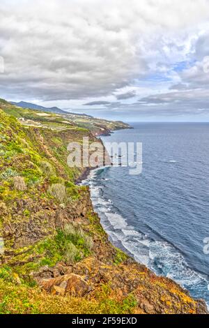 Île de la Palma, côte, HDR image Banque D'Images