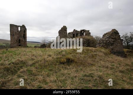 Château de Sanquhar, Sanquhar Dumfries & Galloway, Écosse, Royaume-Uni. 22 mars 2021 Banque D'Images