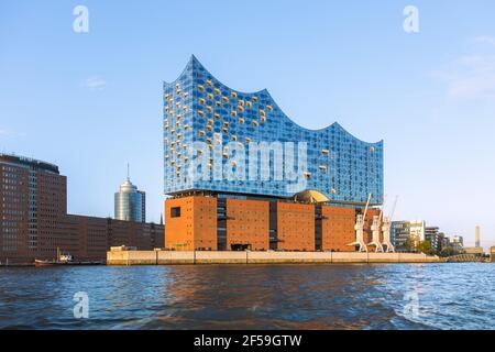 Géographie / voyage, Allemagne, Hambourg, salle Philharmonique d'Elbe, Norderelbe (Elbe du Nord), HafenCity, droits-supplémentaires-autorisation-Info-non-disponible Banque D'Images