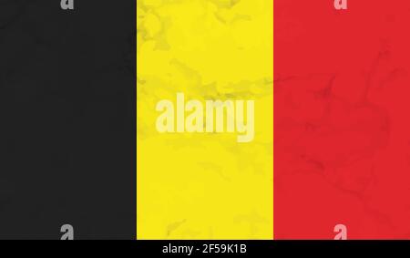 Grunge drapeau de Belgique fond texturé. Illustration vectorielle Illustration de Vecteur