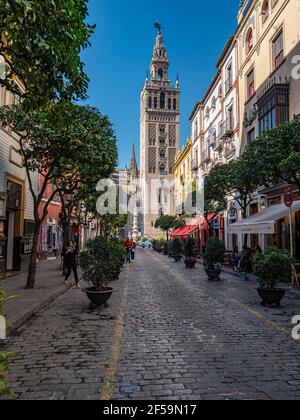 Calle Mateos Gago Séville Espagne Banque D'Images