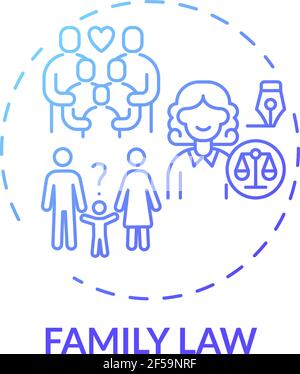 Icône de concept de droit de la famille Illustration de Vecteur