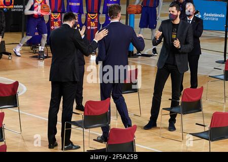 Barcelone, Espagne. 25 mars 2021. Pau Gasol lors de sa présentation en tant que nouveau joueur de basket-ball du FC Barcelone au Palau Blaugrana à Barcelone, Espagne. Crédit : DAX Images/Alamy Live News Banque D'Images