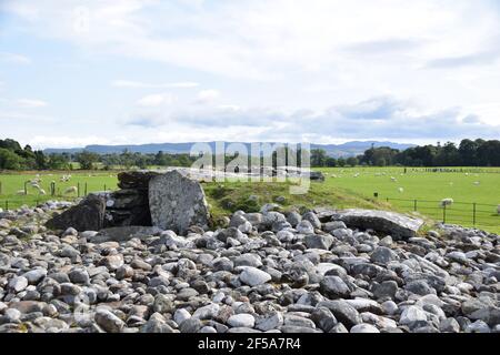 Nether Largie South enterrement cairn, Kilmartin, Écosse Banque D'Images