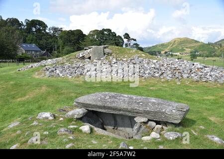 Nether Largie South enterrement cairn, Kilmartin, Écosse Banque D'Images