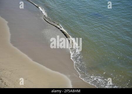 Paysage côtier à Capitola Beach à Santa Cruz, Californie, États-Unis. Banque D'Images
