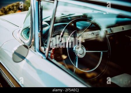 Beau volant vintage Ford Banque D'Images