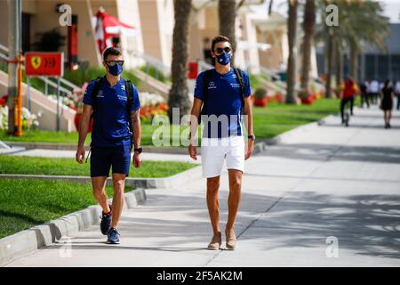 Sakhir, Italie. 25 mars 2021. RUSSELL George (gbr), Williams Racing F1 FW43B, portrait pendant la Formule 1 Gulf Air Bahreïn Grand Prix 2021 du 26 au 28 mars 2021 sur le circuit international de Bahreïn, à Sakhir, Bahreïn - photo Florent Gooden/DPPI/LiveMedia usage éditorial seulement crédit: Independent photo Agency/Alay Live News Banque D'Images