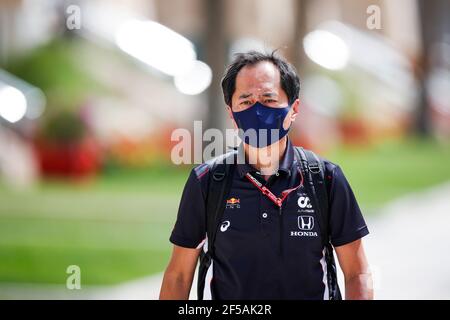 Sakhir, Italie. 25 mars 2021. TANABE Toyoharu, Directeur technique de Honda Racing F1, portrait pendant la Formule 1 Gulf Air Bahreïn Grand Prix 2021 du 26 au 28 mars 2021 sur le circuit international de Bahreïn, à Sakhir, Bahreïn - photo Florent Gooden/DPPI/LiveMedia usage éditorial seulement crédit: Independent photo Agency/Alay Live News Banque D'Images