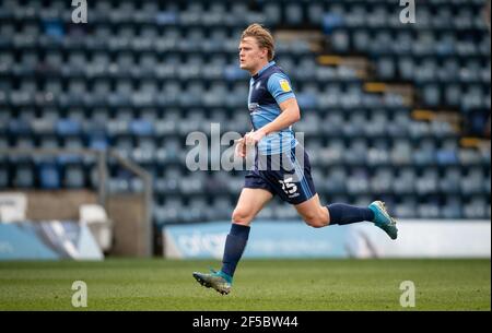 High Wycombe, Royaume-Uni. 25 mars 2021. Alex Samuel de Wycombe Wanderers lors d'un match de 2020/21 amicaux à huis clos entre Wycombe Wanderers et Ebbsfleet United à Adams Park, High Wycombe, Angleterre, le 25 mars 2021. Photo d'Andy Rowland. Crédit : Prime Media Images/Alamy Live News Banque D'Images