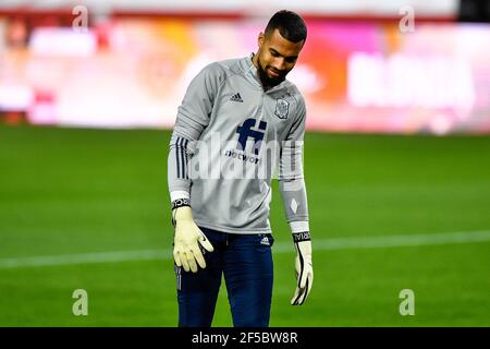 GRENADE, ESPAGNE - MARS 25: Robert Sanchez d'Espagne pendant la coupe du monde de la FIFA 2022 Qatar qualificateur match entre l'Espagne et la Grèce à Estadio Municipal Banque D'Images