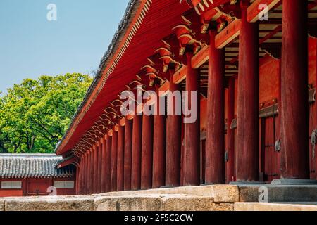 Sanctuaire Jongmyo à Séoul, Corée Banque D'Images