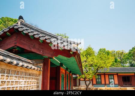 Sanctuaire Jongmyo à Séoul, Corée Banque D'Images