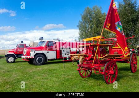 Praga V3S, brigade de pompiers Tatra T 148, ancien vétéran Hasici République tchèque Banque D'Images