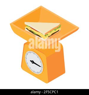 Balances domestiques et sandwich. Balances intérieures vue isométrique Illustration de Vecteur