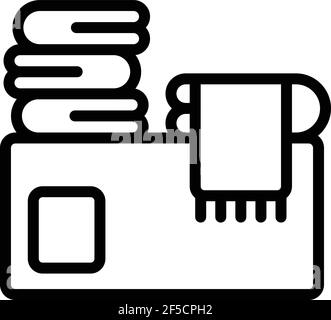 Icône de vêtement de charité. Contour de l'icône vecteur de vêtement de charité pour le design de Web isolé sur fond blanc Illustration de Vecteur