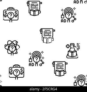 Chercheur Business Seamless Pattern Vector Illustration de Vecteur