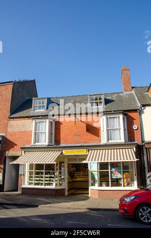 Lieu de naissance de Sir John Franklin (aujourd'hui boulangerie Couplands) à Spilsby, Lincolnshire, Angleterre. Banque D'Images