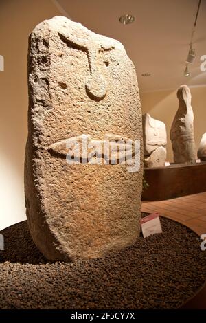 Musée Menhir, Palazzo Aymerich, Laconi, Oristano, Sardaigne, Italie Banque D'Images