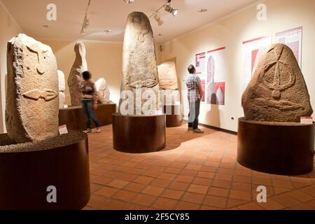 Musée Menhir, Palazzo Aymerich, Laconi, Oristano, Sardaigne, Italie Banque D'Images