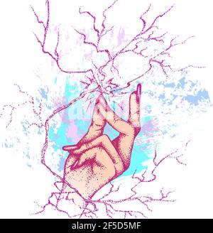 Illustration des doigts aimantés Illustration de Vecteur