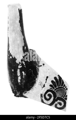 Grenier Black-Figure Band Cup fragment. Inconnu Banque D'Images