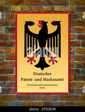 Sign Deutsches Patent- und Markenamt, Office allemand des brevets et des marques, Allemagne Banque D'Images