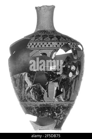 Lekythos noir grenier. Attribué à la classe d'Athènes 581 (grec (Attique)) Banque D'Images