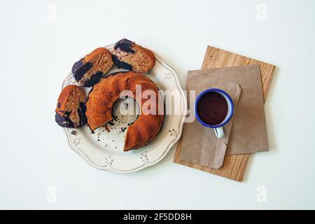 Beignet au chocolat Banque D'Images