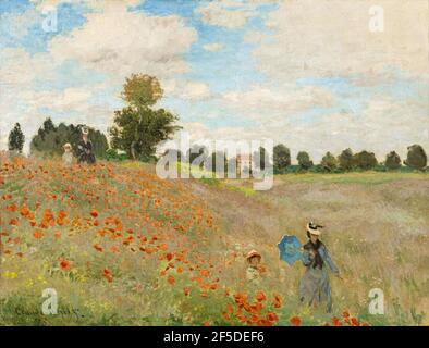 Claude Monet (1840-1926) champ de coquelicot, 1873, huile sur toile. Musée d'Orsay, Paris, France. Banque D'Images