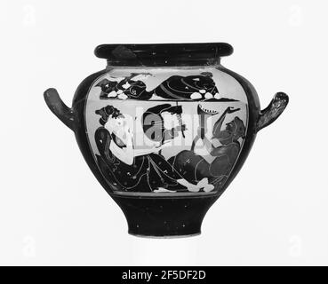 Grenier Black-Figure Stamnos. Beaune Painter (grec (Attique)) Banque D'Images