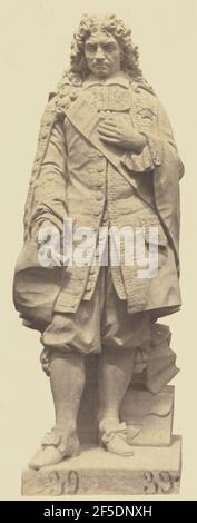 'Colbert', Statue de Paul Gayrard, Décoration du Louvre, Paris. Édouard Baldus (né en Allemagne, 1813 - 1889) Banque D'Images