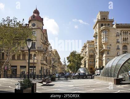 Rue Nizami (marché). Bakou. Azerbaïdjan Banque D'Images