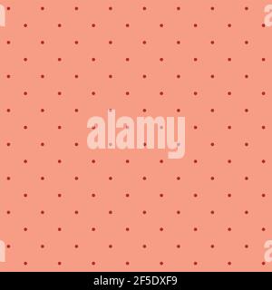Motif sans couture - petits points bordeaux sur un fond pêche-corail. Texture graphique pastel pour le design. Illustration vectorielle, EPS. Illustration de Vecteur