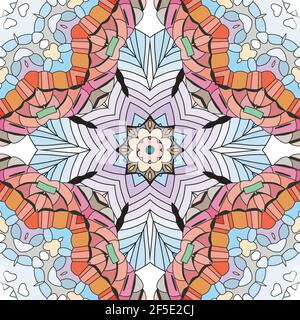 Textures vectorielles sans couture pour adultes pour la décoration. Décoration artistique peinte à la main. Illustration de Vecteur