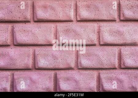 Texture décorative de mur de briques abstraites, blocs rouges, arrière-plan, papier peint de gros plan, vue de face. Banque D'Images