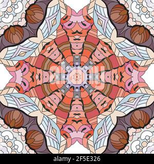 Textures vectorielles sans couture pour adultes pour la décoration. Décoration artistique peinte à la main. Illustration de Vecteur