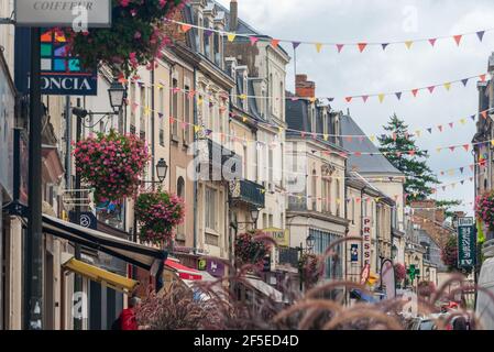 Le bourg de la Fleche dans le pays de Région de la Loire Banque D'Images