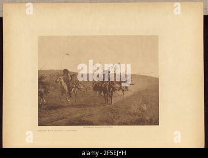Retour avec des creux - Cheyenne. Edward S. Curtis (américain, 1868 - 1952) Banque D'Images
