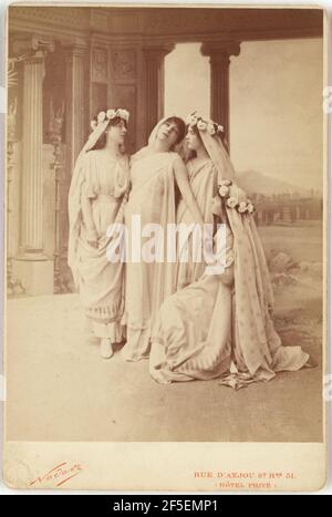 Sarah Bernhardt en tant que Phèdre dans 'Phaedra' de racine. Nadar Gaspard Félix Tournachon (français, 1820 - 1910) Banque D'Images