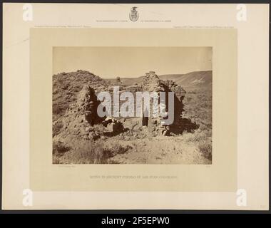 Ruines de l'ancien Pueblo de San Juan, Colorado. Timothy H. O'Sullivan (américain, vers 1840 - 1882) Banque D'Images